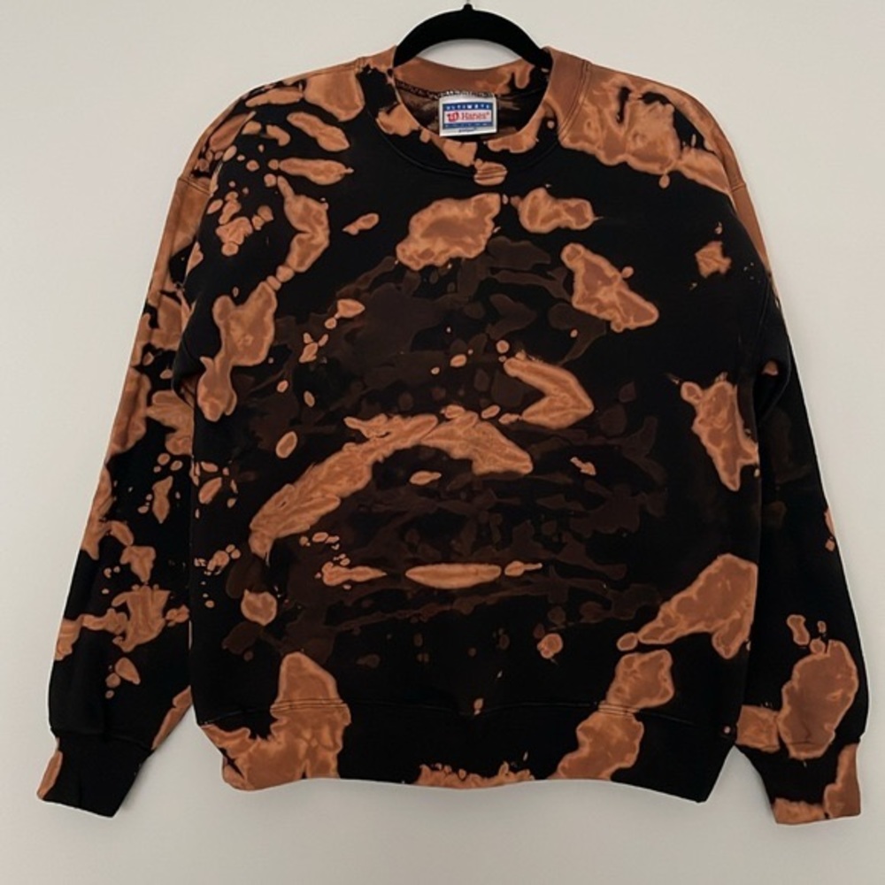 Hanes Ultimate Cotton Vintage Tie Dye Sweatshirt Unisex Size  M